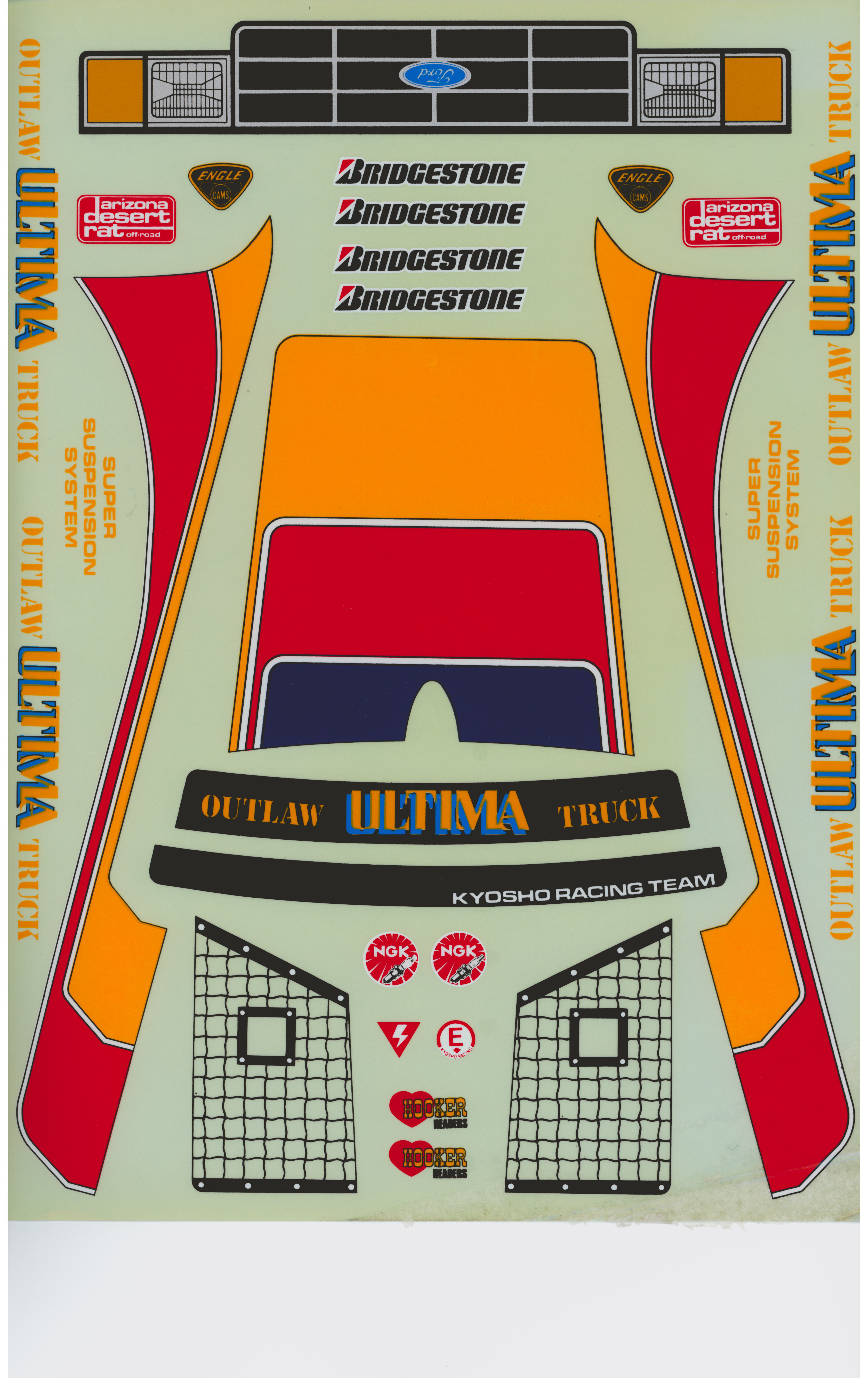 Tamkyo Decal Kyosho Ultima 86' Sticker Set 